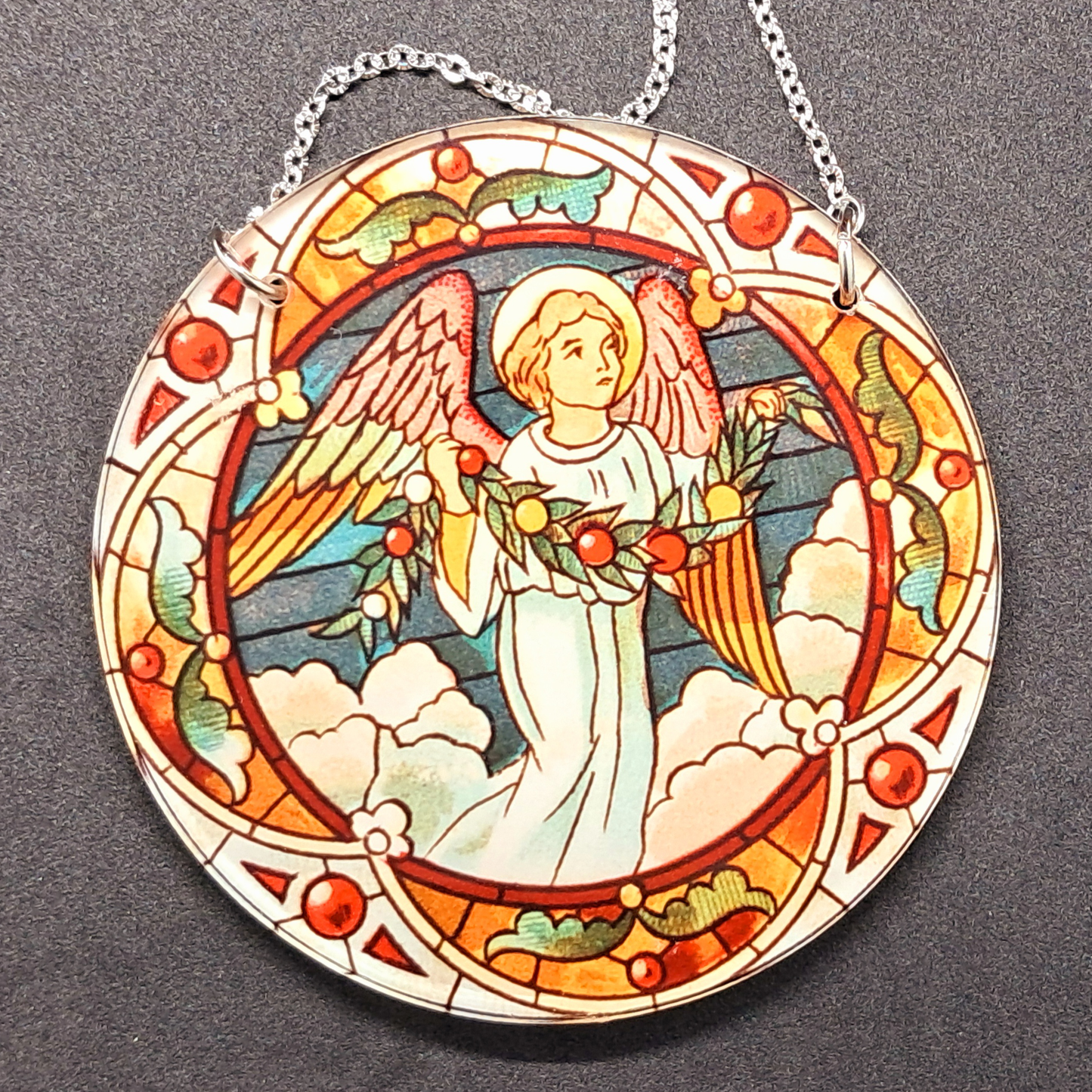 Stained glass hanging - Angel Gabriel