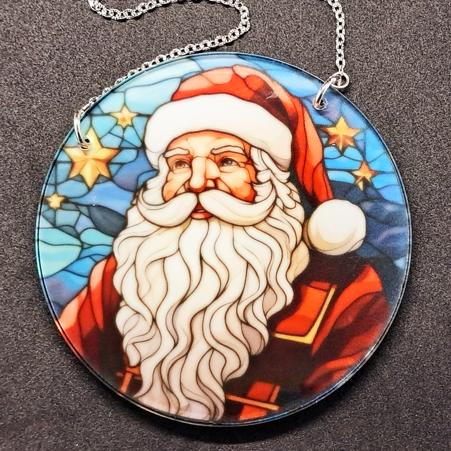 Stained glass hanging - Santa