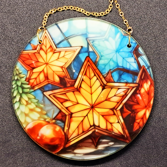 Stained glass hanging - Stars