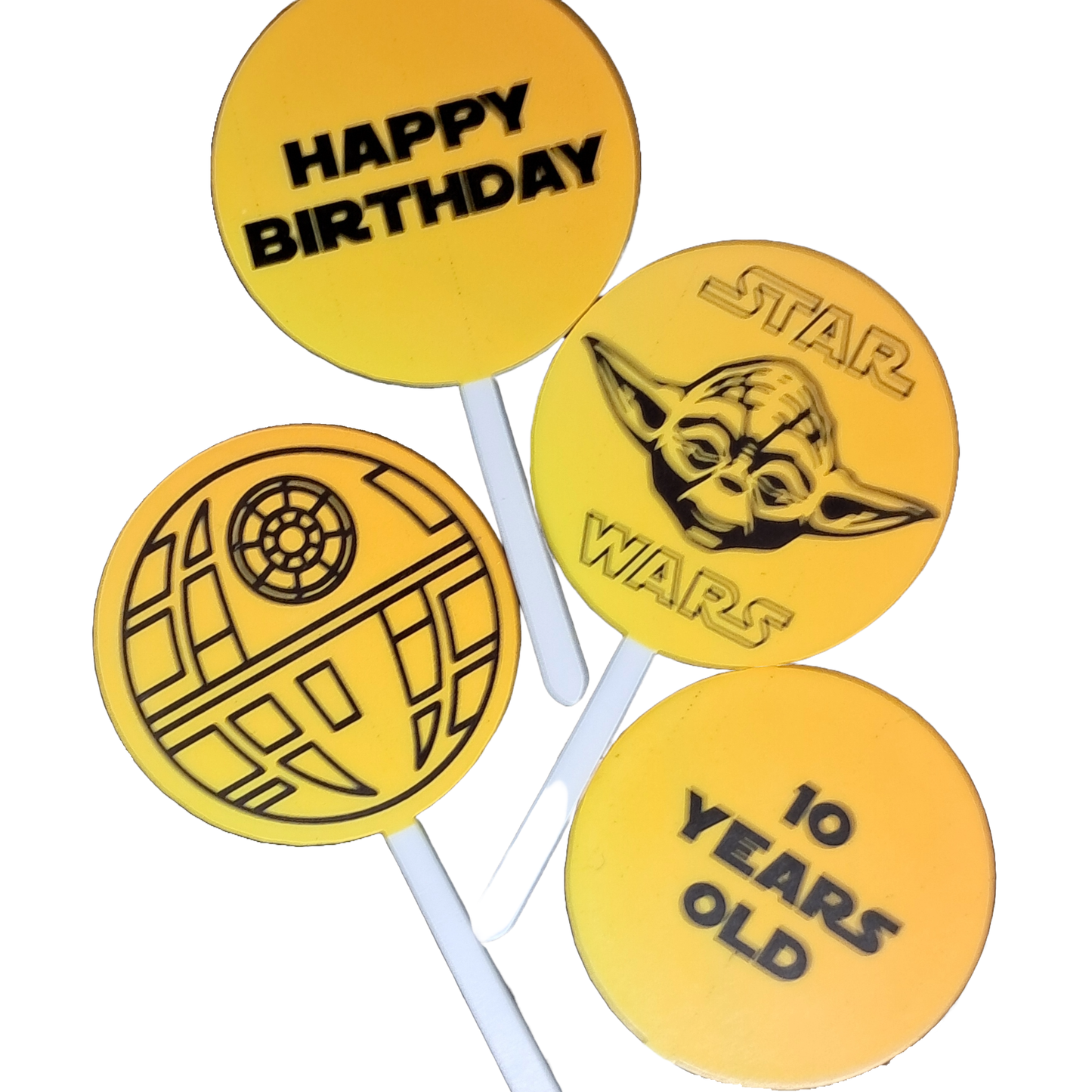 Cupcake Topper - Star Wars - Yellow