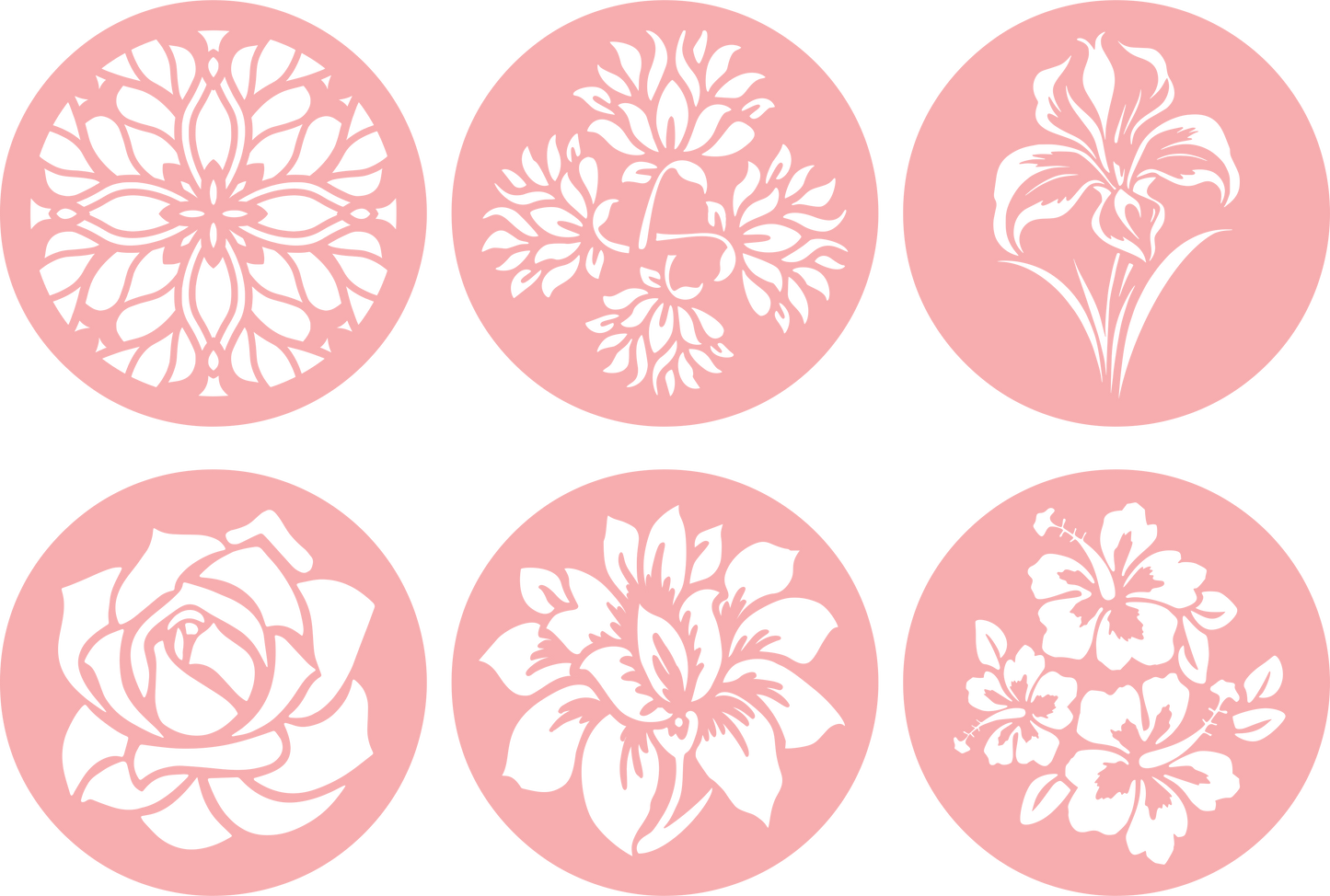 Stencil Set - Round Florals
