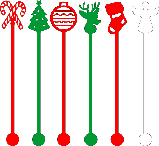Swizzle Sticks - Christmas