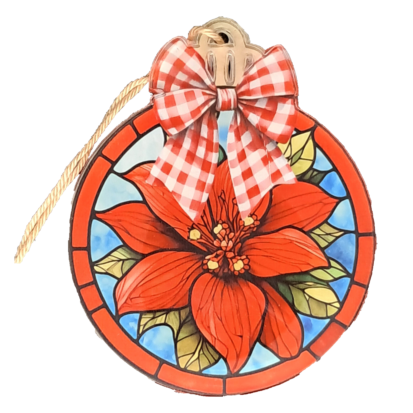 Stained Glass - Poinsettia