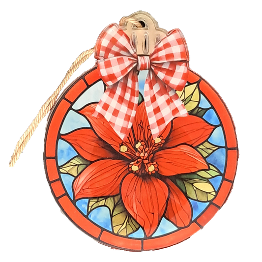 Stained Glass - Poinsettia