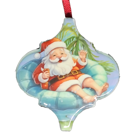 Arabesque Tile - Santa in the swimming pool