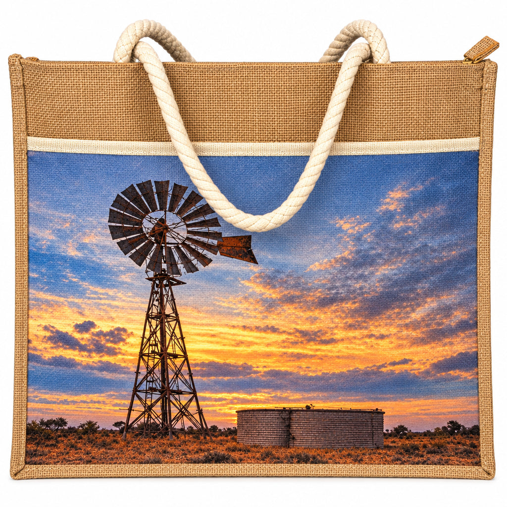 Cotton Road Zipper Jute - Windmill